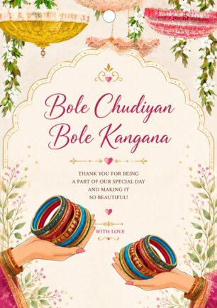 Personalised Bangles Card