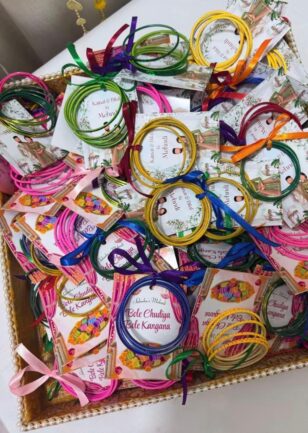 Set of 6 Bangles with Personalised Card
