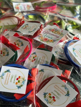 Set of 6 Bangles with Personalised Stickers