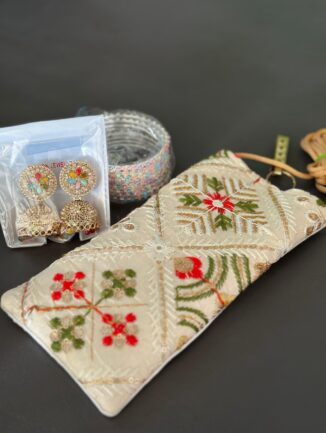 Small Clutch, Bangles & Jhumka